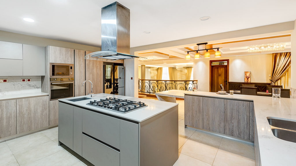 Thika Greens Residence — open-plan kitchen with island